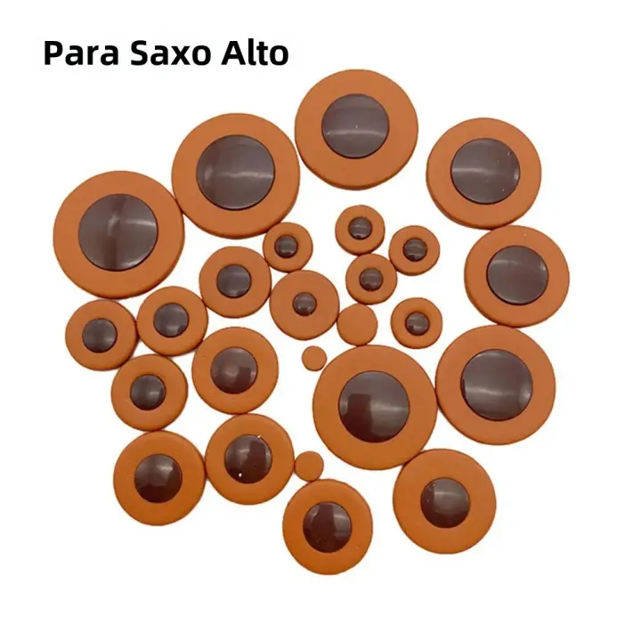 25PCS Almohadillas De Cuero Para Saxofón Alto Tamaños Variados Repuesto Para Agujeros De Instrumentos De Viento Accesorios De Música - 1