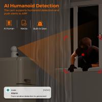 Cámara De Seguridad Inalámbrica Wifi 4MP Para Monitoreo De Bebés Con Detección De Movimiento PIR Batería Integrada De 4000mAh Vigilancia CAM - details 6