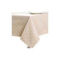 Mantel Rectangular con Patrón de margaritas, tela de Lino y Algodón con Borde de collar, Textil para hogar y Hotel, Ponible en 2 Tamaños - details 0