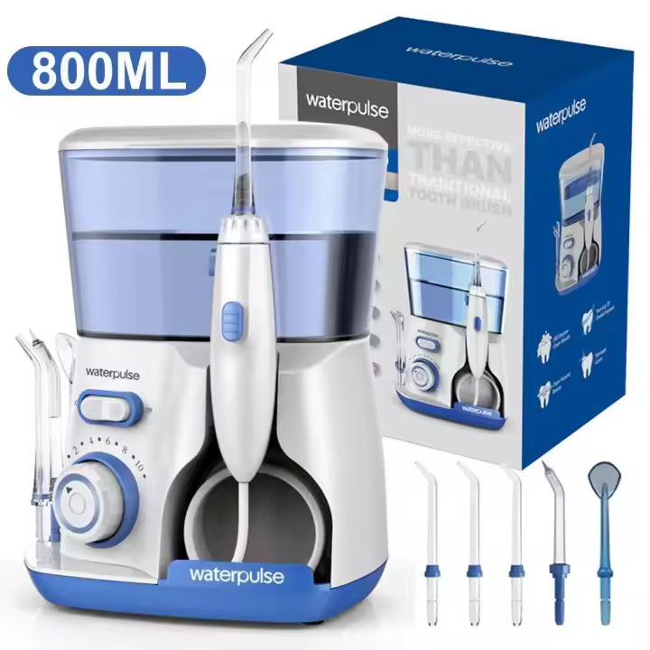 Irrigador Oral Eléctrico Water Flosser Para Dientes Con Alta Presión Tanque De Agua De 800ML Máquina De Limpieza De La Boca - 1