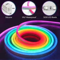 Tira De Luz LED Neón 10M/32.8ft RGBIC WiFi Flexible Con Soporte Para Alexa Y Alexa Pantalla Compatible Con Alexa Control Remoto Inalámbrico Para Decoración De Hogar - details 13