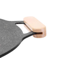 Sartén De Barbacoa De Madera Sólida Con Manija De Almacenamiento Portátil 2 Platos Para Salsa De Cocina Sartén Para Asador - details 8