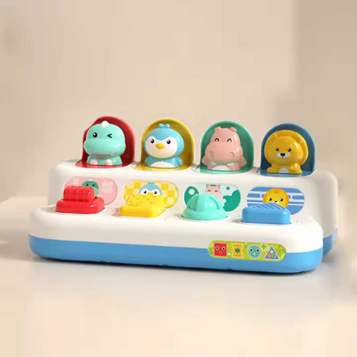 Juguete Educativo Interactivo Para Bebés Montessori Juego De Desarrollo Infantil Pop up Con Efecto Y Causa Juguetes De Aprendizaje Para Niños Y Niñas Aged 3-6 - 1
