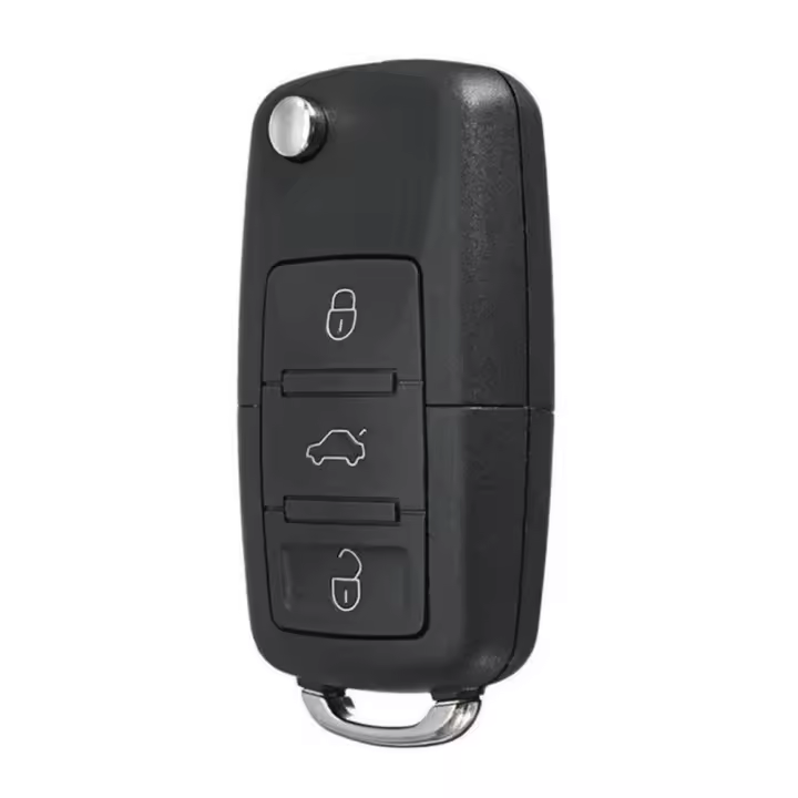 Carcasa De Llave Remota Para Coche Volkswagen Carcasa Plegable De Plástico Para Llave De Compartment Con Anillo Para Guardar Llave Secreta - 1