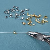 100pcs Conector De Acero Inoxidable Galvanizado Amarillo Para Pulseras Collares Cadenas Suministros De Joyería DIY Hebilla De Cierre De Bola Doble Posicionamiento - details 6