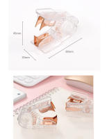 Clavadora De Oro Rosa Fashion Para Escritorio Manual Capacidad De Hojas 25 Plástico Tamaño Normal Clavos 24/6 Suministros De Encuadernación Para Escuela Y Oficina - details 7