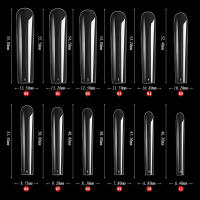 240Pcs Uñas Postizas Cuadradas Extra Largas Cubren Todo El Dedo 12 Tamaños Transparentes Para Uñas De Presión Falsas - details 1