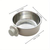 Tazón De Alimentos Para Perros Acero Inoxidable Ajustable Anti Volcado Perfecto Para Alimentación Y Agua Colgante Para Perros - details 3