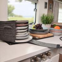 Organizador De Cocina Bolsa De Almacenamiento Estante Para Vajilla Y Cucharas De Sopa Soporte De Vidrio Y Platos Accesorios De Viaje - details 2