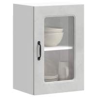 vidaXL Armario pared cocina puerta de cristal Kalmar en color Roble ahumado/Roble Sonoma/Negro y más | almacenamiento funcional diseño moderno para baño dormitorio sala - details 7