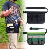 Bolsa de cinturón de cintura de jardinería, bolsa de herramientas con múltiples bolsillos, Oxford impermeable ajustable profesional bolsa de cinturón de herramientas, para el hogar, jardín, limpieza (negro) - details 4