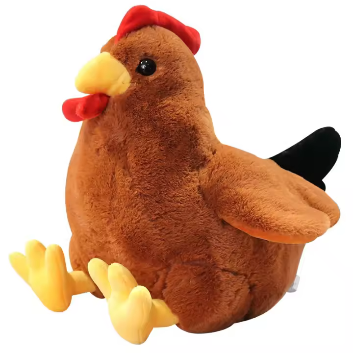 Muñeco De Peluche De Gallo Simulación Suave De 30/40CM Juguete Animal Ponedora Cojín Decorativo Divertido Regalo De Cumpleaños Para Todas Las Edades - 1