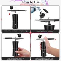 Compresor De Aerógrafo Para Uñas 7.4V Portátil Para Arte De Uñas Y Pintura De Manualidades Herramienta De Compresor De Aerógrafo - details 1