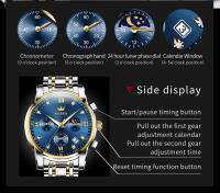 Reloj De Pulsera Multifuncional Para Hombre OLEVS Con Fase De La Luna Acero Inoxidable Resistente Al Agua Lujo Marca Reloj De Pulsera Masculino - details 15