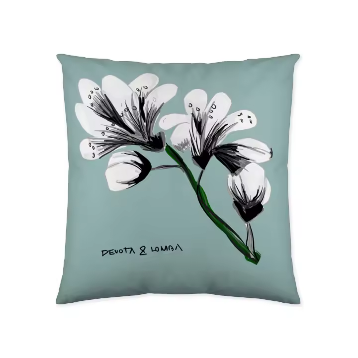 FUNDA DE COJIN VACIO 100% ALGODÓN RIAN 60x60 CM DEVOTA & LOMBA FABRICADO EN ESPAÑA - 1