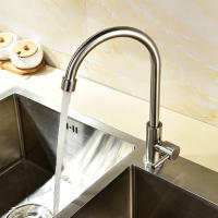 Grifo De Cocina De Acero Inoxidable 1Pc Grifo Frío De 360 Grados Giratorio Instalación Soporte Único Acero Inoxidable Para Cocina - details 8