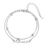Pulsera De Cadena Doble Para Mujer Con Cuentas Y Letras De Skyrim Joyería Moda Regalo Para Día De La Madre Pulsera De Cobre - details 8