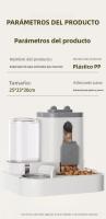 Dispensador De Alimentos Y Agua Para Gatos 2 En 1 Automático Con Medidor De Alimentos Y Agua Capacidad De 100g Material Plástico - details 1