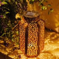 Lámpara Solar LED Retro De Hierro Para Exterior Luces Colgantes De Camino Decorativas Vintage Incluye Bombillas Fuente De Energía Solar - details 4