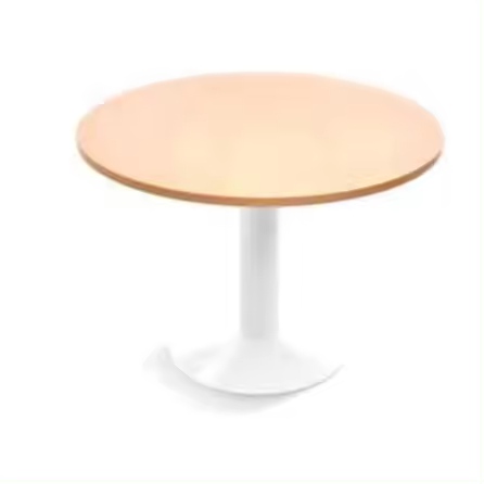 MESA DE ROCADA MODELO MEETING REDONDA100 CM DE DIÃMETRO COLOR BLANCO/BLANCO - 1