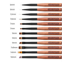 Set De Pinceles Para Arte De Uñas 12Pcs Liner Pincel Para Pintura De Uñas Acrílico UV Gel Ombre Manicure Espátula Herramienta Poli - details 6