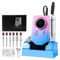 Torno para Uñas Profesional, 45000RPM Portatil Recargable Inalambrico con 12 cabezales de pulido y 48 cintas abrasivas y Pantalla LCD, para Manicura y Pedicura, para Gel o Acrilicas - details 2