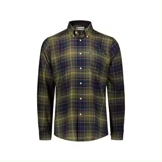 BARBOUR-TARTAN HOMBRES CAMISETA DE LOS HOMBRES - 1