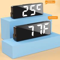 Reloj De Alarma Digital Con Control De Voz Temperatura Fecha 2 Alaramas Modo Nocturno USB Reloj De Mesa 12/24H LED Siempre Encendido - details 12
