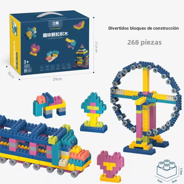 Bloques De Construcción Creativos DIY De Tamaño Grande Juguete Educativo Clásico De Ciudad Con Caja Para Niños - 1