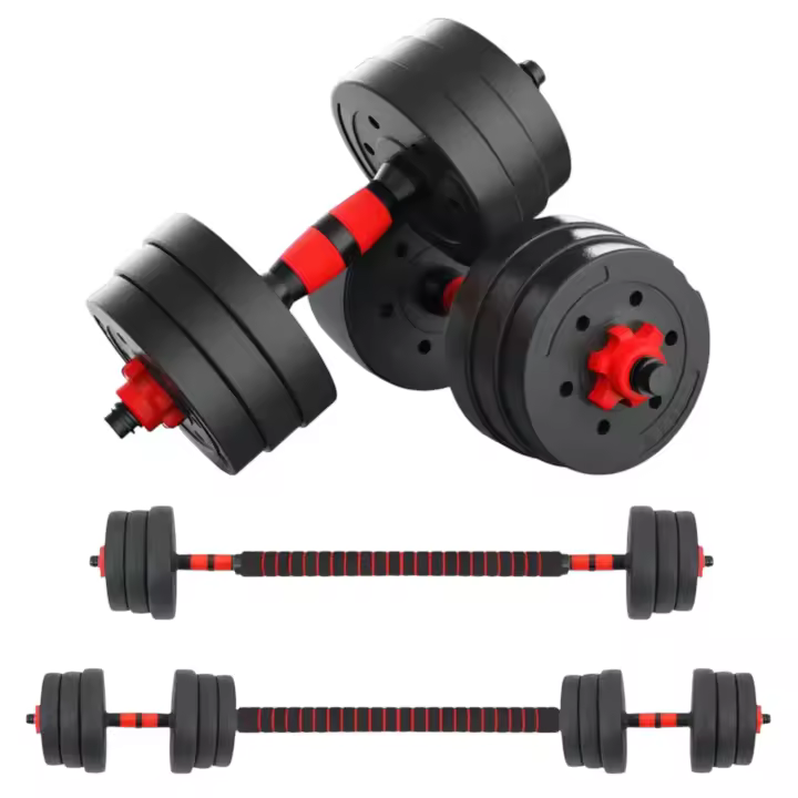 Juego De Mancuernas Ajustables 2 en 1,con barras,Multifución 10KG-15KG-20KG-30KG. Juego de Pesas con Barra Libremente Combinable con Barras Conexión, 10/15KG/20KG/30KG... ajustables, mancuernas cortas y largas (man-001 22.9 26.9 30.9 38.9  D7) - 1