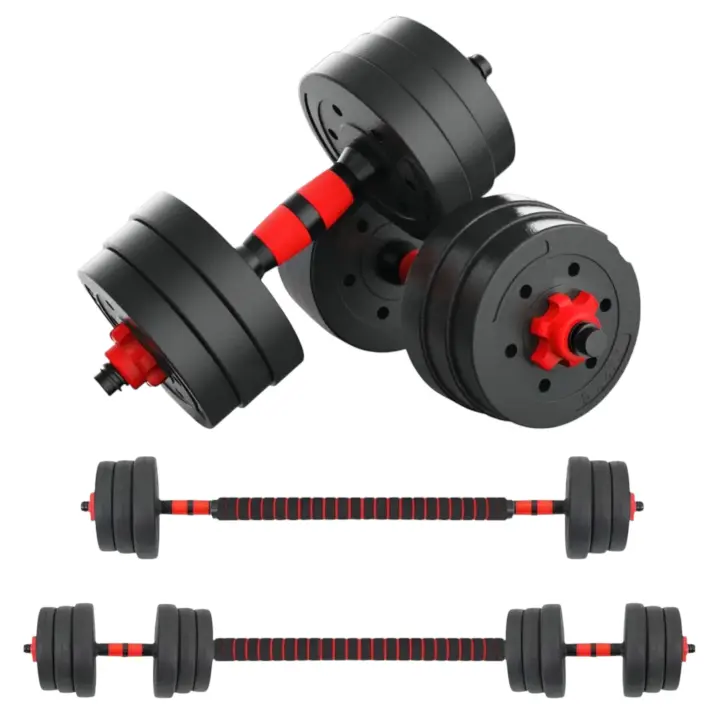 Juego De Mancuernas Ajustables 2 en 1,con barras,Multifución 10KG-15KG-20KG-30KG. Juego de Pesas con Barra Libremente Combinable con Barras Conexión, 10/15KG/20KG/30KG... ajustables, mancuernas cortas y largas (man-001 22.9 26.9 30.9 38.9  D7) - 1