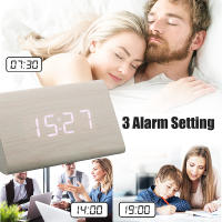 Reloj De Despacho Digital De Madera NIDITON Con Mostrador De Fecha Y Temperatura Para Dormitorio Y Sala De Estar Control Acústico Moderno - details 7