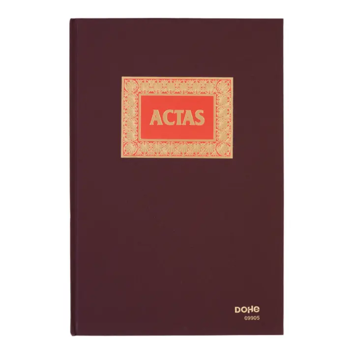 Dohe - Libro de Actas 100 Páginas Numeradas - Tamaño Folio (21,5x31,5 cm) - 100 g/m² - 1