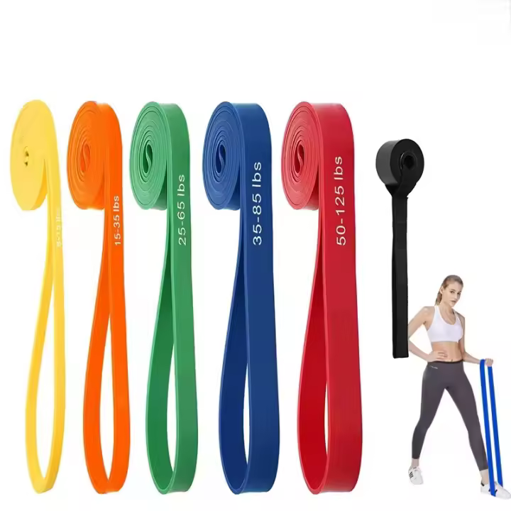 Banda Elástica de Resistencia- Goma Dominadas de Caucho Natural para Estiramiento, Levantamiento de Potencia, Yoga, Pilates - 1