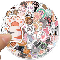 Pegatinas De Gato Rosa Kawaii 61PCS Para Botella De Agua Portátil Patineta Scrapbook Equipaje Juguete Para Niñas - details 8