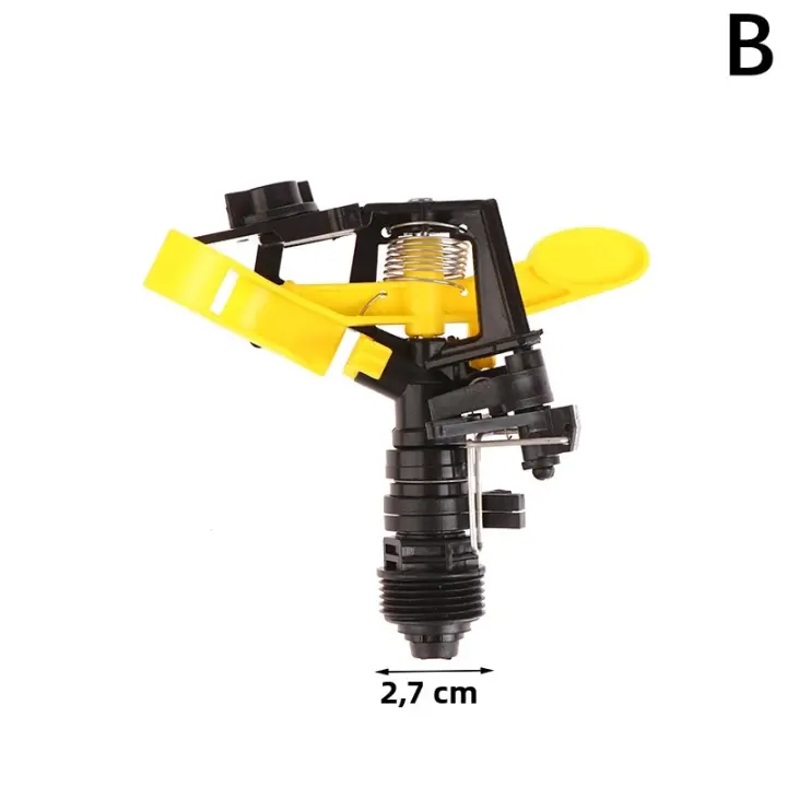 1Pc Regolador De Rociador De Jardín Plástico Rotativo 360 Grados Tamaño Hilo Masculino 1/2" 3/4" Para Riego Por Aspersión En Granjas Y Jardines - 1