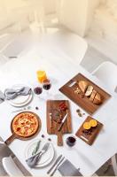 Tabla De Corte De Madera Acacia Con Mango Bloque De Corte De Carne Para Frutas Y Carne Herramienta De Cocina Segura Antideslizante Rectangular - details 2