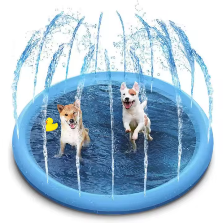 Mr Goodsy® Almohadilla de aspersor de juego, Piscina aspersor para perros, Splash pad mascotas, Splash Sprinkle Play Pad Mat, Alfombra de agua para perros - 1