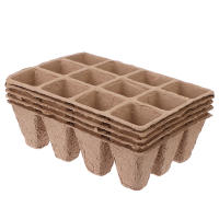 5Pcs Bandeja De Semillero Biodegradable Con 12 Agujeros Para Jardinado Sistema De Crecimiento Hidroponía Herramientas De Plantación - details 8