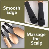 Juego de 4 Suplementos de pelo, Cerdas flexibles suave para Cabello Grande y Gruesos ondulado Seco dañado Oro - details 2