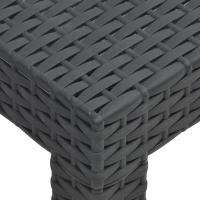 vidaXL Set de muebles jardín 2 piezas con cojín PP ratán gris antracita - details 5