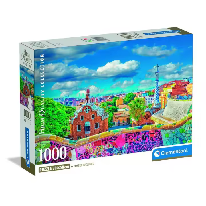 Clementoni - Puzzle Adulto 1000 Piezas Collection Park Güell, Barcelona Compact Box (39954) - 1