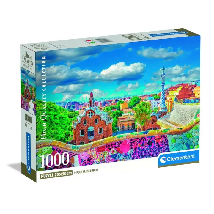 Clementoni - Puzzle Adulto 1000 Piezas Collection Park Güell, Barcelona Compact Box (39954) - 1