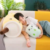 Almohada De Té De Burbuja Gigante 22-70cm Peluche Squishy Con Boba Bebida De Frutas Y Helado Decoración Para Dormitorio Regalo - details 7