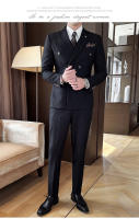 Traje De Boda Casual Para Hombre 2025 Doble Breasted 3/2 Piezas Estilo Regular Con Pantalones Sensación Alta Polyester Para Wedding - details 21