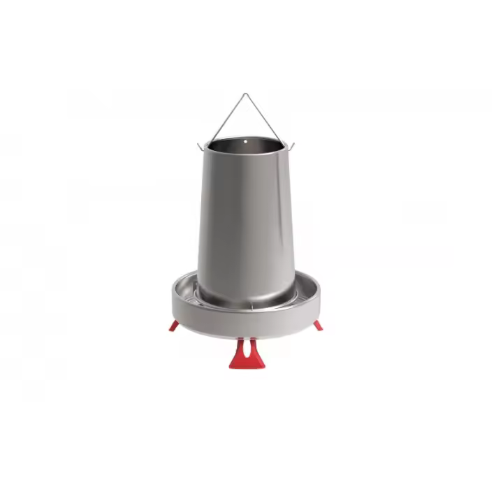 Tolva Metálica Galvanizada 20 kg CON PATAS ø40x46 cm - 1