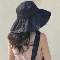 Sombrero De Sol Para Mujer Estilo Coreano Con Gran Alas Protección Solar Sombrero De Pescador Negro Gorra Casual De Verano - details 6