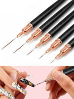 Set De 5 Pinceles Para Uñas Nail Art Liner Brush Pen Extensos Para Dibujar Y Estríper Profesional Herramientas De Manicura - details 6