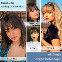 Extensiones De Franja Sintética Negra Natural Clip En Para Mujeres Con Temporadas Pieza Única Para Uso Diario - details 4