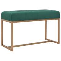vidaXL Banco 80 cm terciopelo en color Verde/Morado/Beige y más - details 0